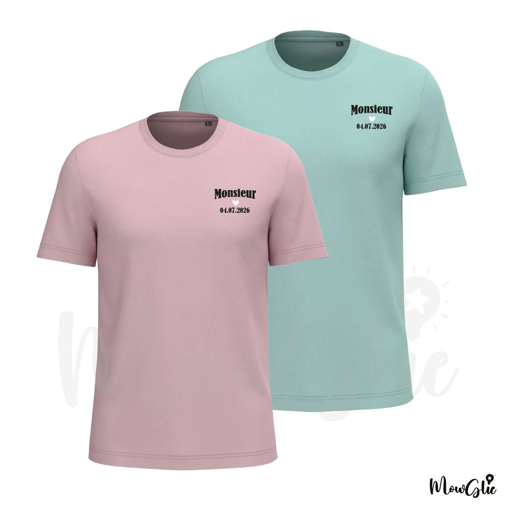 Duo de tee-shirts Monsieur / Madame – Image 3