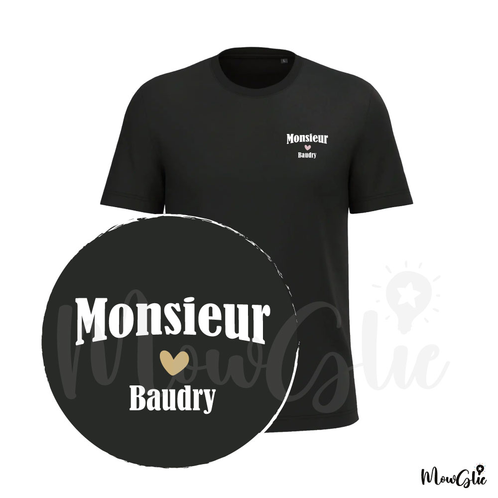 Duo de tee-shirts Monsieur / Madame – Image 6